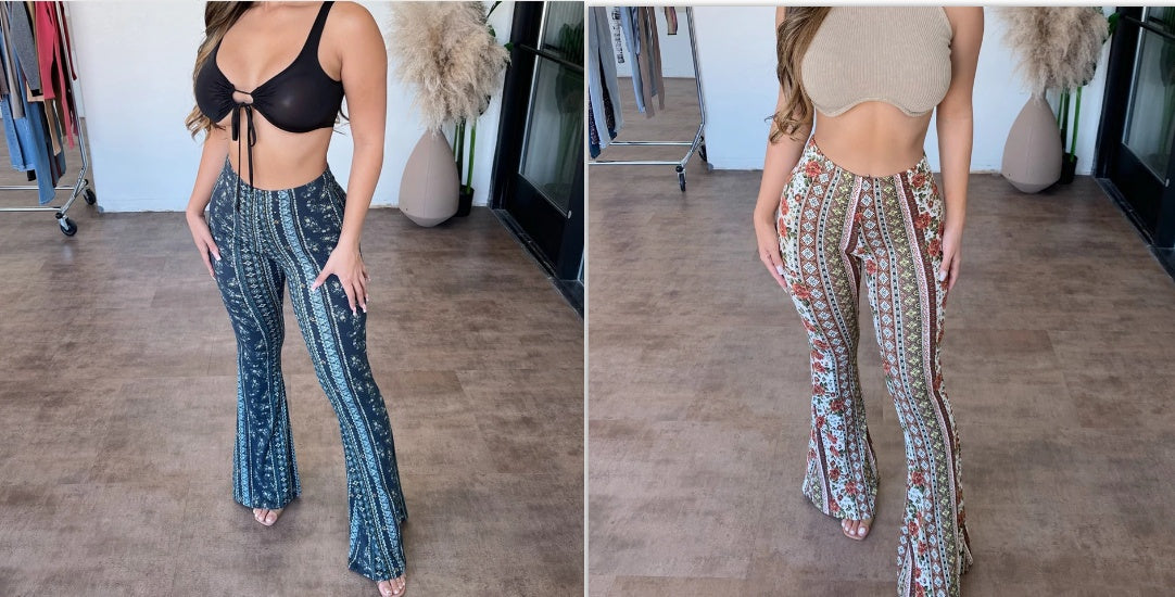 High Elastic Tight Pants Slim Sexy Print Trousers Womens Clothing