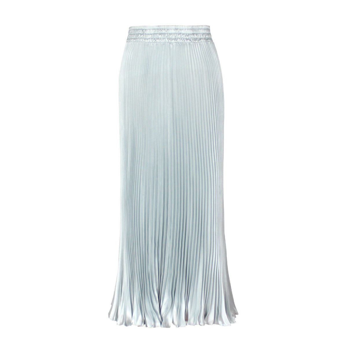 Draped Elastic-waist Versatile Figure-flattering Sophisticated Elegant Solid-color Maxi Skirt
