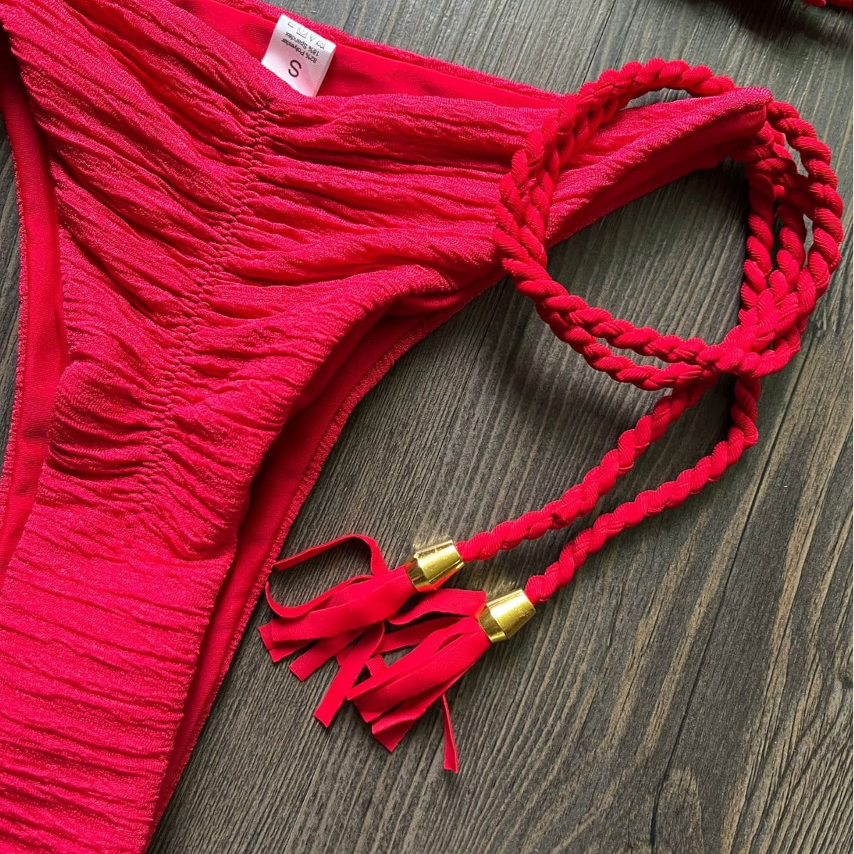 Women's Fashion Braided Rope Bikini Suit