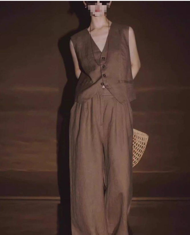 Fashionable High-end Old Money Style Sleeveless Vest Western Style
