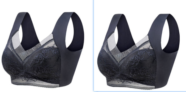 Lace Wireless Fixed Cup Push Up Bra