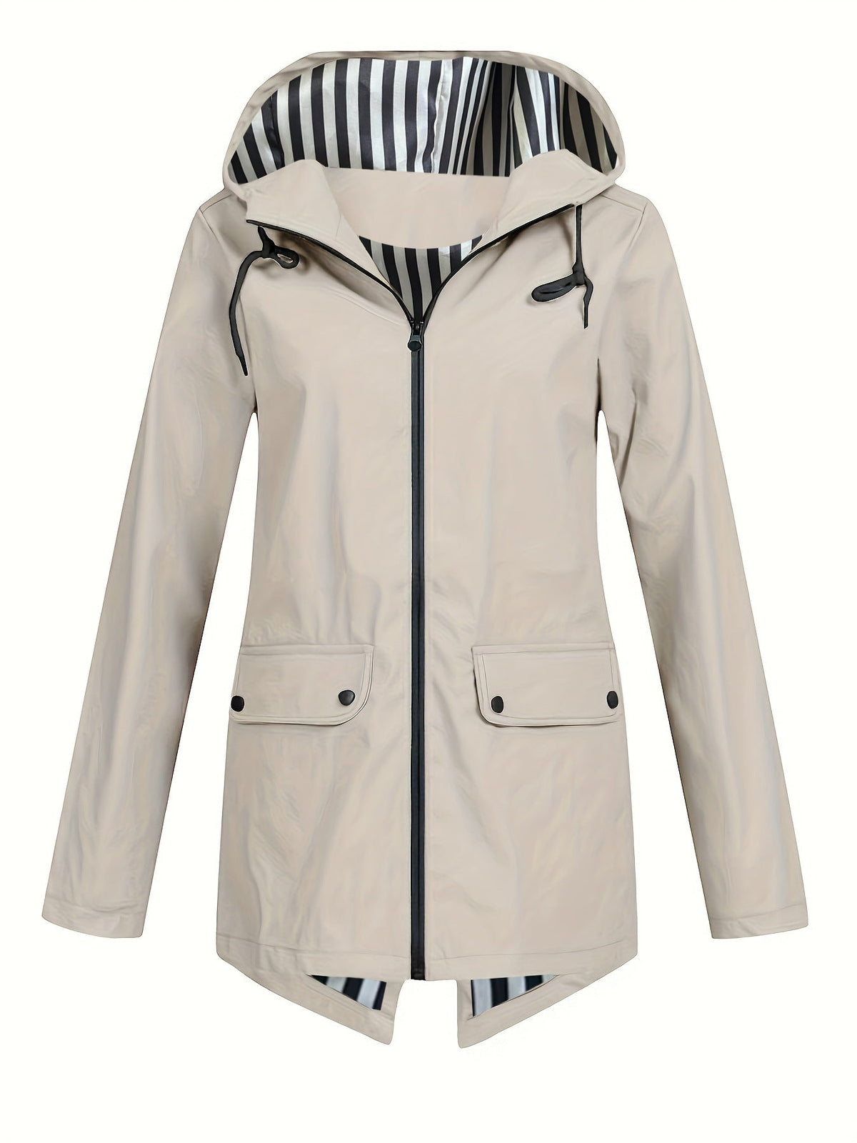 Women's Zipper Hooded Outdoor Windproof Thin Coat