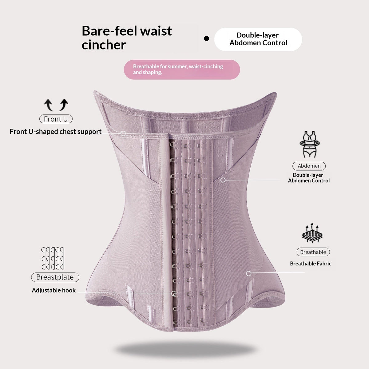 Breathable Enhanced Waist Trainer Corset