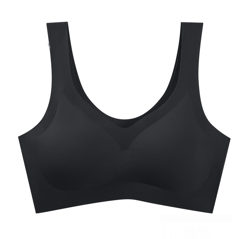 Fourth-generation Ice-silk Seamless Sleep Bra With Push-up Effect And No Underwire